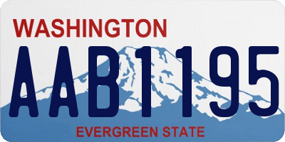 WA license plate AAB1195