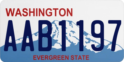 WA license plate AAB1197