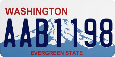 WA license plate AAB1198