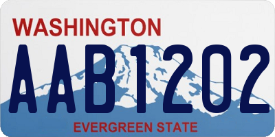 WA license plate AAB1202