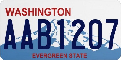 WA license plate AAB1207