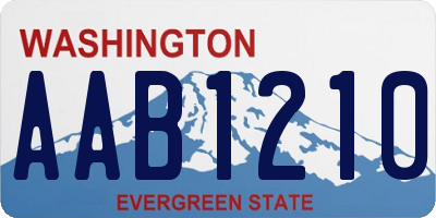 WA license plate AAB1210