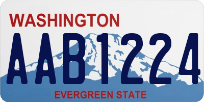 WA license plate AAB1224