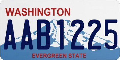 WA license plate AAB1225