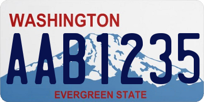 WA license plate AAB1235