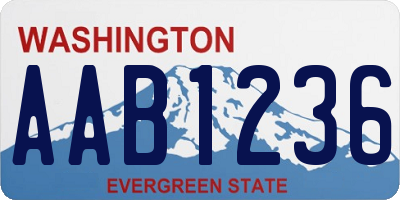WA license plate AAB1236