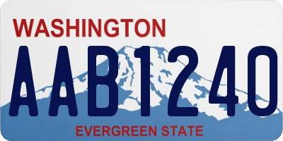 WA license plate AAB1240