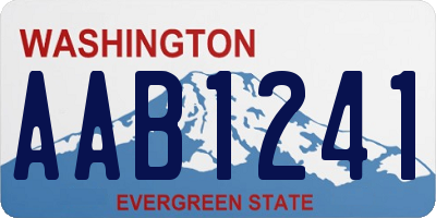 WA license plate AAB1241