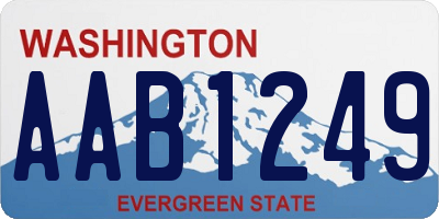 WA license plate AAB1249