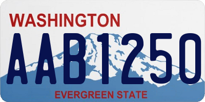 WA license plate AAB1250