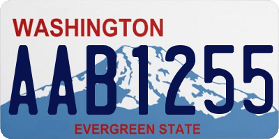 WA license plate AAB1255