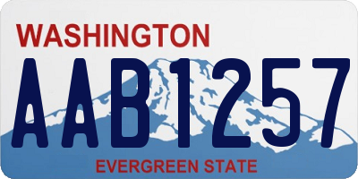 WA license plate AAB1257