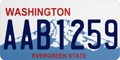 WA license plate AAB1259