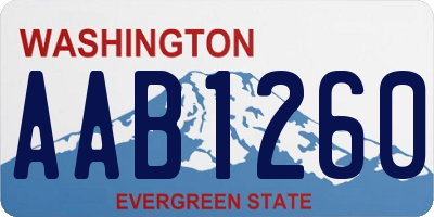 WA license plate AAB1260