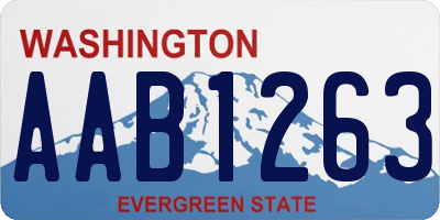 WA license plate AAB1263