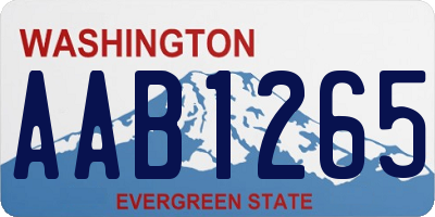WA license plate AAB1265
