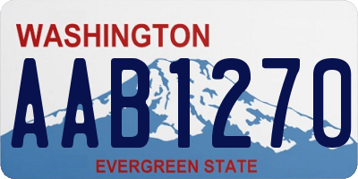 WA license plate AAB1270