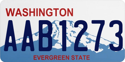 WA license plate AAB1273