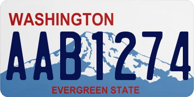 WA license plate AAB1274