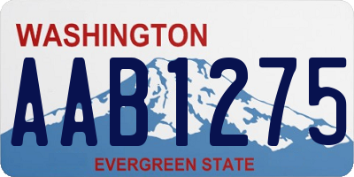 WA license plate AAB1275
