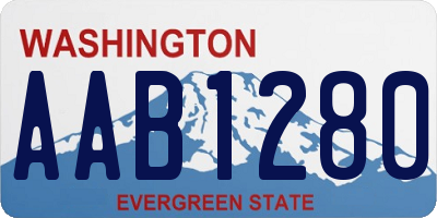 WA license plate AAB1280