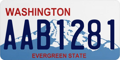 WA license plate AAB1281