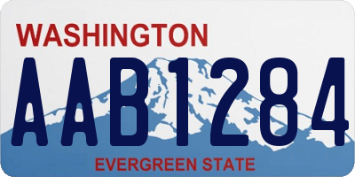WA license plate AAB1284