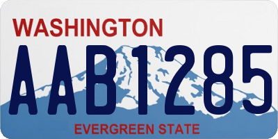 WA license plate AAB1285