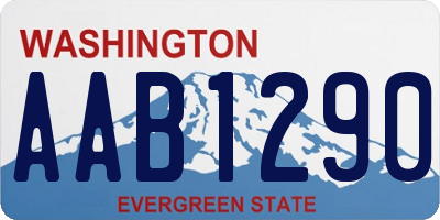 WA license plate AAB1290