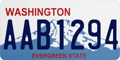 WA license plate AAB1294