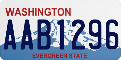 WA license plate AAB1296