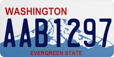 WA license plate AAB1297