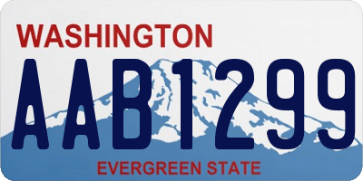 WA license plate AAB1299