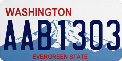 WA license plate AAB1303