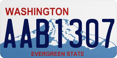WA license plate AAB1307