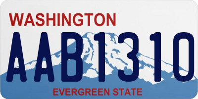 WA license plate AAB1310