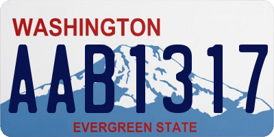 WA license plate AAB1317