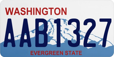 WA license plate AAB1327
