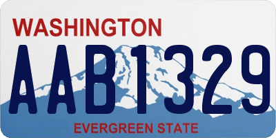 WA license plate AAB1329