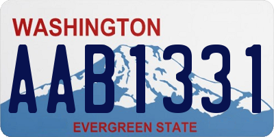 WA license plate AAB1331