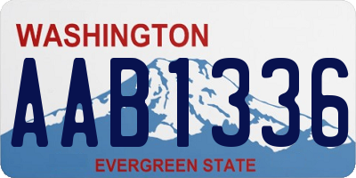 WA license plate AAB1336