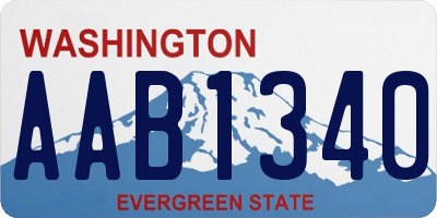 WA license plate AAB1340