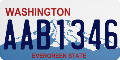 WA license plate AAB1346