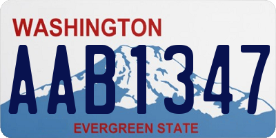 WA license plate AAB1347