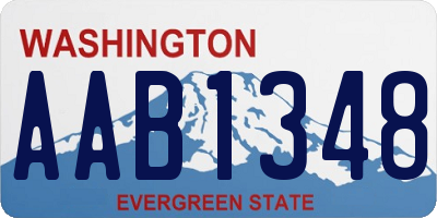 WA license plate AAB1348
