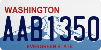 WA license plate AAB1350