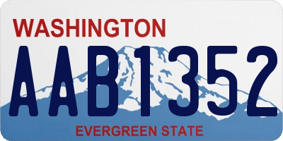 WA license plate AAB1352