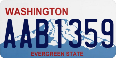 WA license plate AAB1359