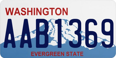 WA license plate AAB1369