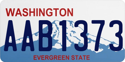WA license plate AAB1373